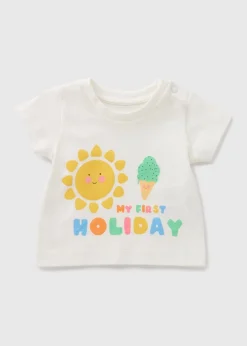Baby Cream Holiday T-Shirt (Newborn-23mths)