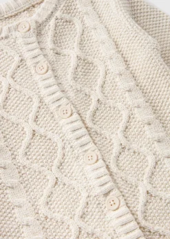 Baby Cream Knitted Cardigan (Newborn-23mths)