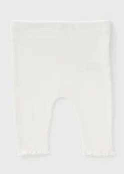 Baby Cream Ribbed Leggings (Newborn-23mths)