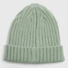 Baby Green Ribbed Beanie (Newborn-23mths)