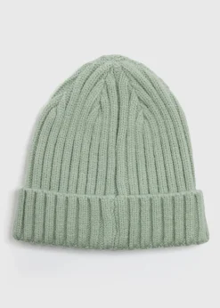 Baby Green Ribbed Beanie (Newborn-23mths)