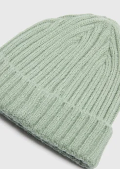 Baby Green Ribbed Beanie (Newborn-23mths)