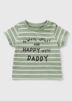 Baby Green Stripe Daddy T-Shirt (Newborn-23mths)