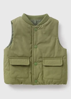 Baby Khaki Pocket Gilet (Newborn-23mths)