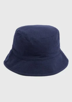 Baby Navy Crinkle Bucket Hat (Newborn-24mths)