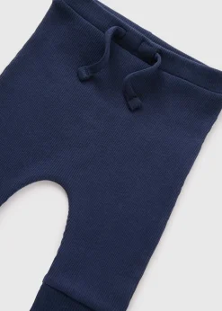 Baby Navy Rib Leggings (Newborn-23mths)