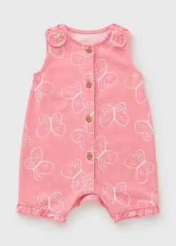 Baby Pink Butterfly Romper (Newborn-23mths)