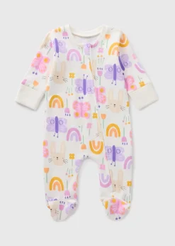 Baby Pink Butterfly Sleepsuit (0-23mths)
