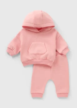 Baby Pink Hoodie & Jogging Bottom Set (Newborn-23mths)