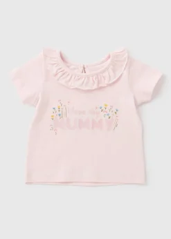 Baby Pink Mummy Floral T-Shirt (Newborn-23mths)