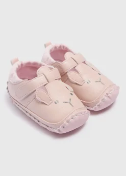 Baby Pink Soft Sole Animal Shoes (Newborn-18mths)