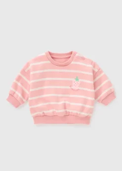 Baby Pink Stripe Sweatshirt (Newborn-23mths)