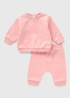 Baby Pink Sweatshirt & Jogging Bottom Set (Newborn-23mths)