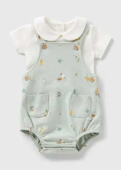 Baby Sage Farm Animal Romper Set (Newborn-12mths)