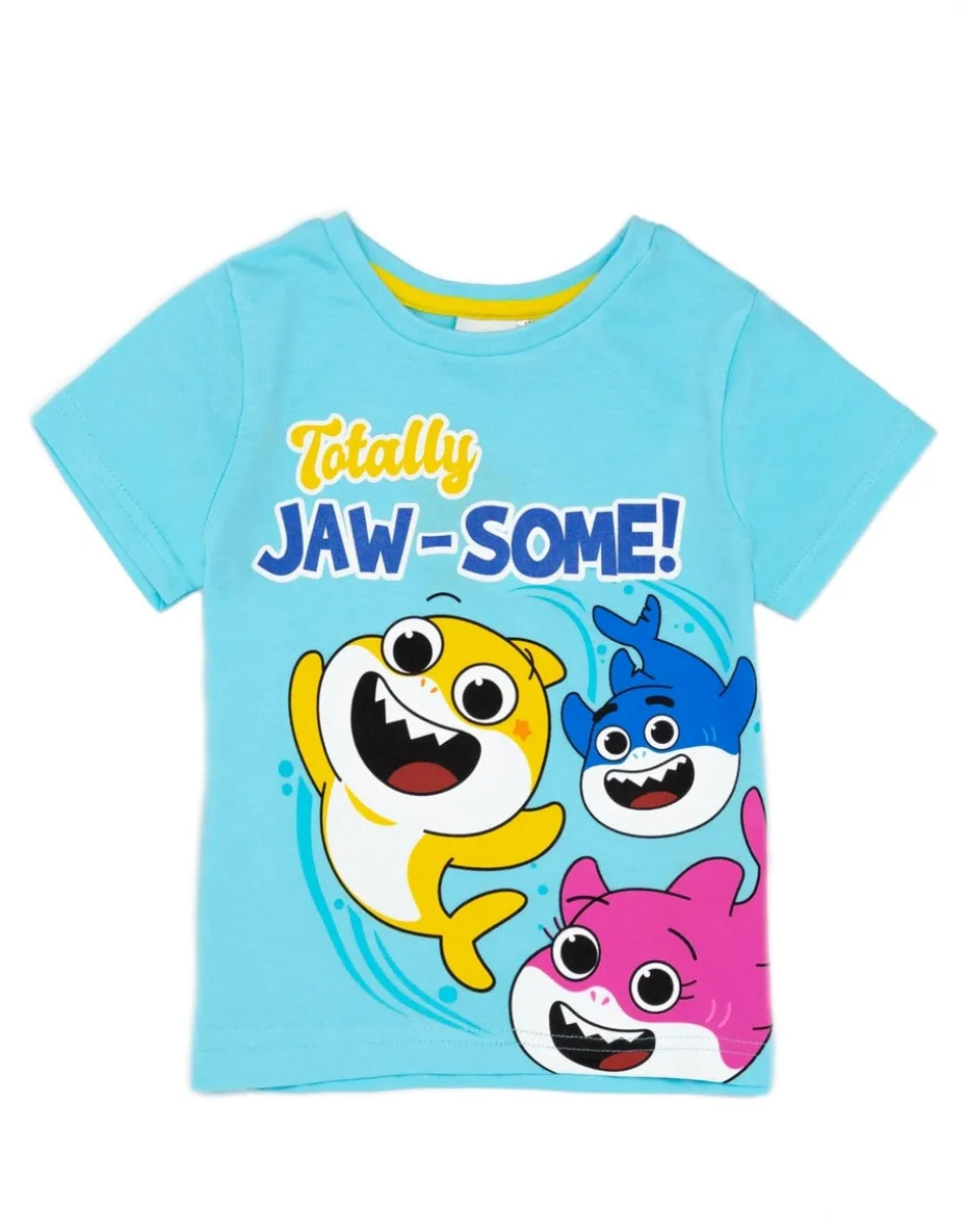 Baby Shark Kids Blue Shortie Pyjamas (12 Months-5 Years)