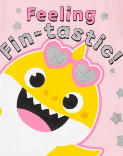 Baby Shark Kids Pink Shortie Pyjamas (12 Months-5 Years)