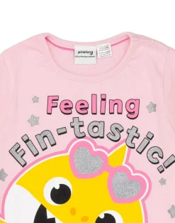 Baby Shark Kids Pink Shortie Pyjamas (12 Months-5 Years)