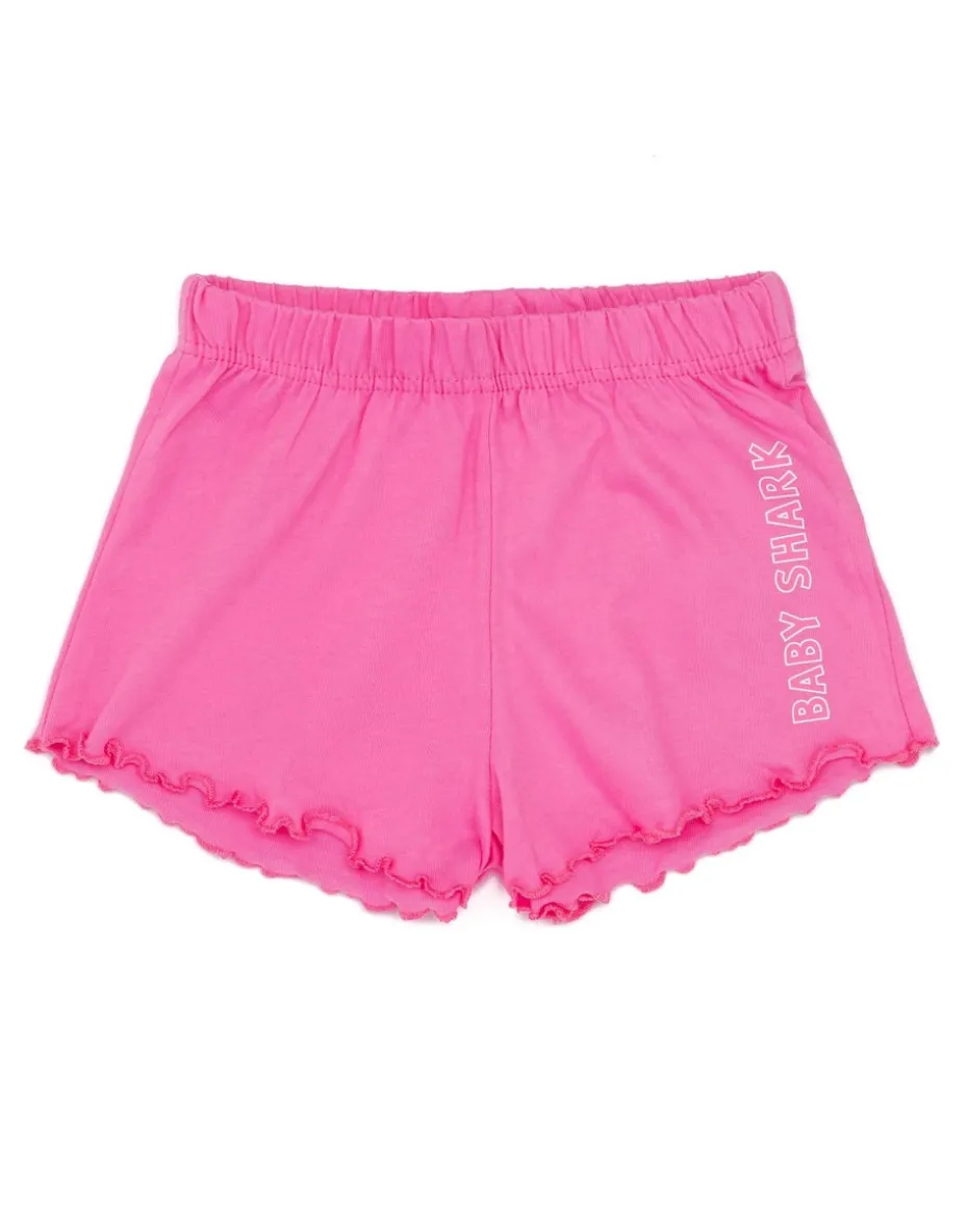 Baby Shark Kids Pink Shortie Pyjamas (12 Months-5 Years)
