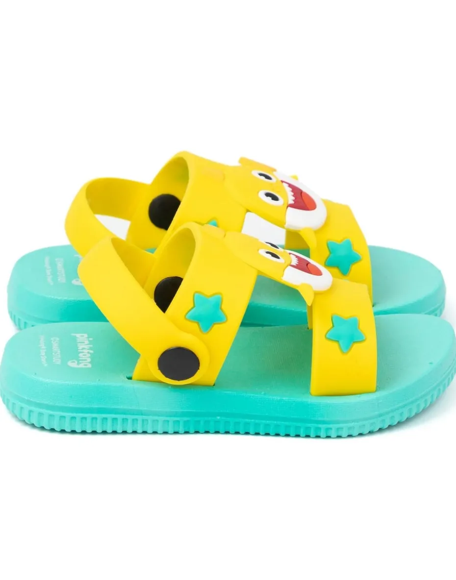 Baby Shark Kids Yellow Sandals (4-10 Younger)