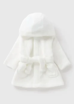 Baby White Dressing Gown (Newborn-18mths)