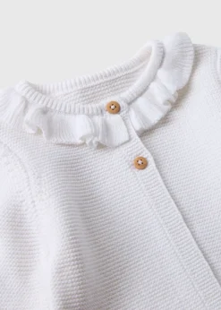 Baby White Frill Knitted Cardigan (Newborn-23mths)