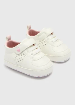 Baby White Retro Trainers (Newborn-18mths)