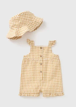 Baby Yellow Gingham Romper Set (Newborn-23mths)