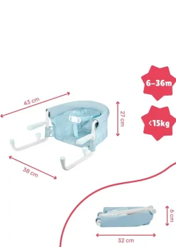 Badabulle Blue Hook on Seat Highchair for Tables and Travel