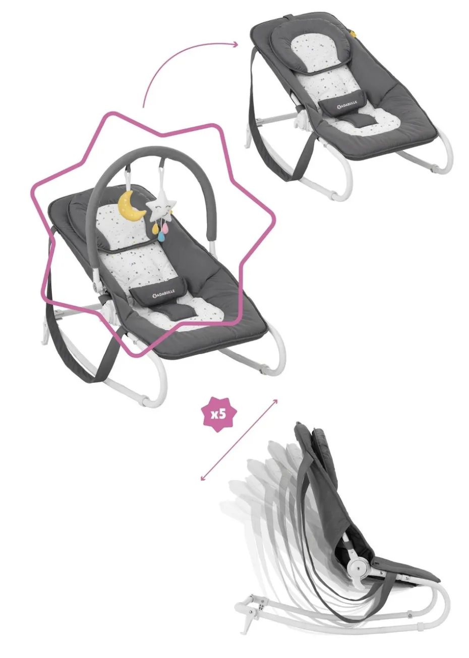 Badabulle Grey Moonlight Easy bouncer