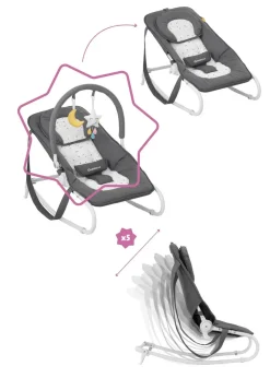 Badabulle Grey Moonlight Easy bouncer