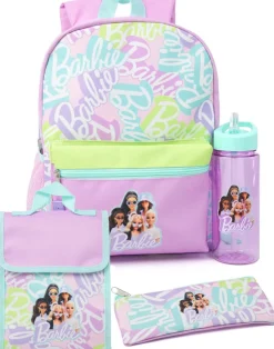 Barbie 4 Piece Purple Backpack Set