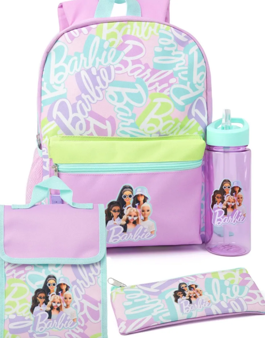 Barbie 4 Piece Purple Backpack Set