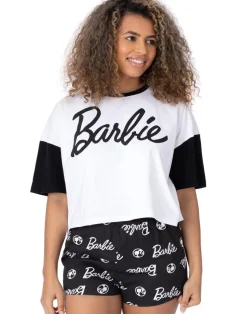Barbie Black & White Logo Shortie Pyjamas