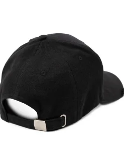 Barbie Black Logo Adjustable Curved Peak Baseball Cap