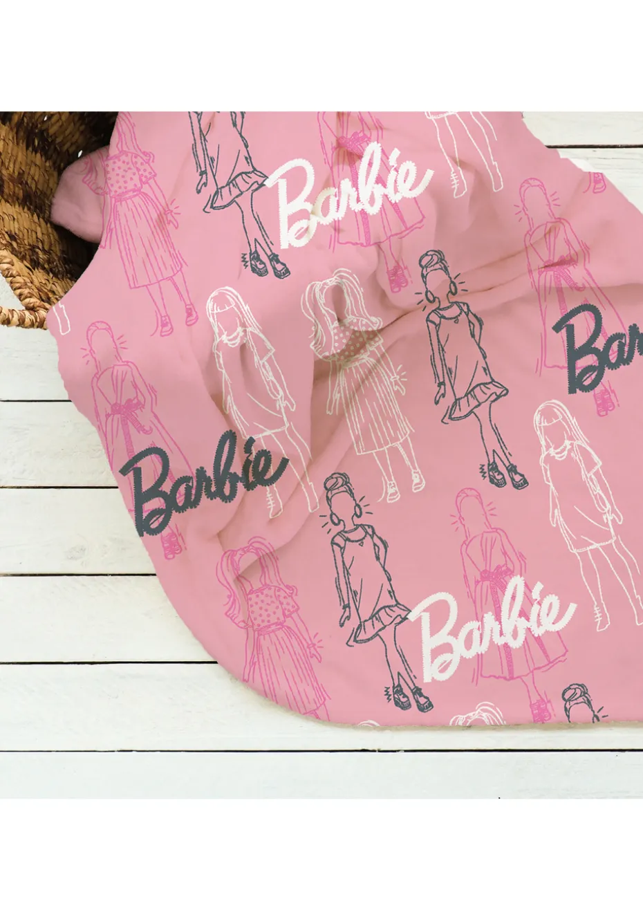 Barbie Figures Throw