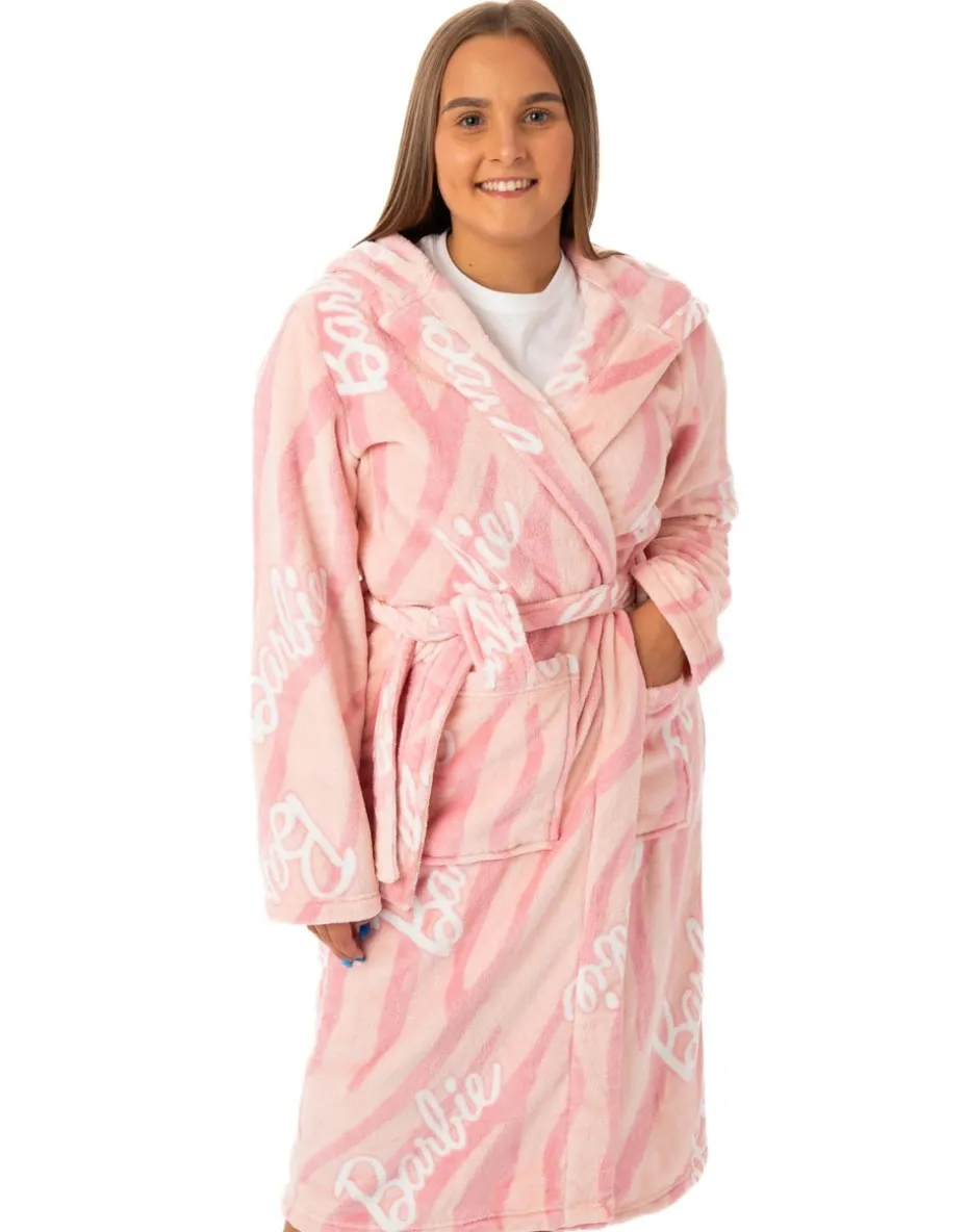 Barbie Pink Hooded Bathrobe