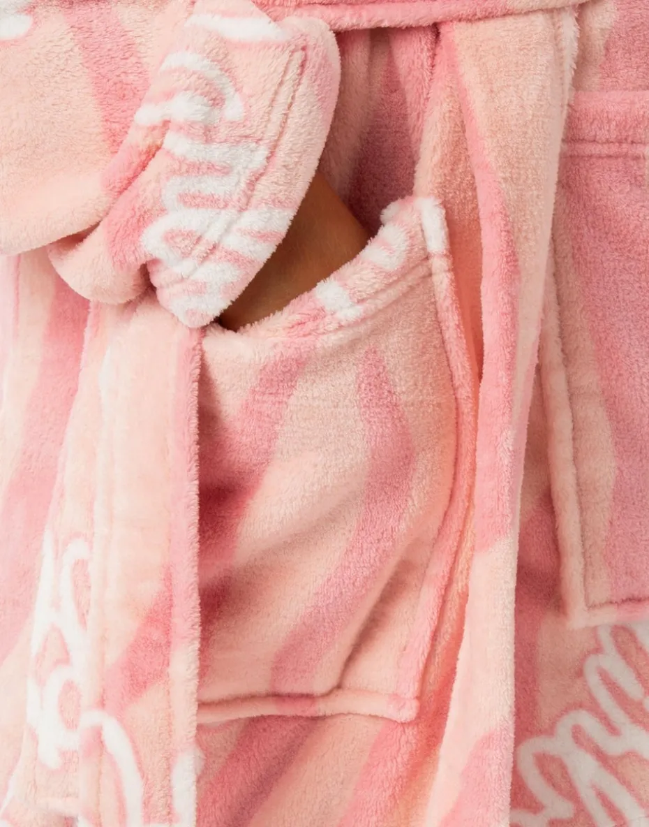 Barbie Pink Hooded Bathrobe