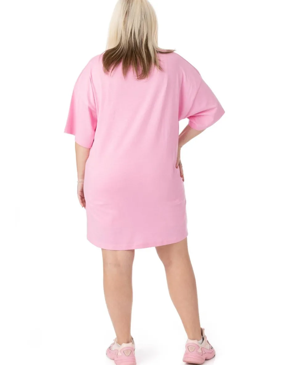 Barbie Pink "Cali Vibes" Skater Short Sleeve T-Shirt Dress