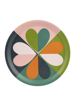 Beau & Elliot Multi Coloured Carnaby Round Willow Wood Tray Bloom