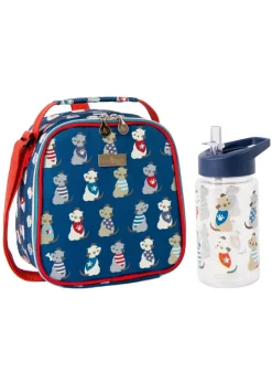 Beau & Elliot Navy Scruffy Pups Kids Lunch Bag  & Bottle