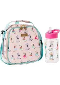 Beau & Elliot Pink Puppy Love Kids Lunch Bag  & Bottle