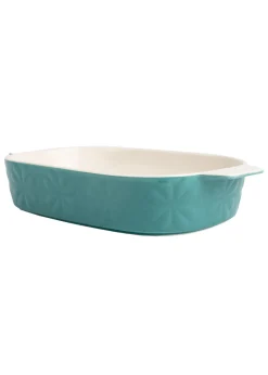 Beau & Elliot Teal Carnaby Large Porcelain Embossed Oven Dish