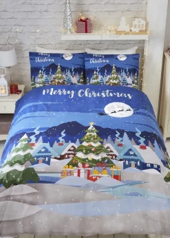 Bedlam Christmas Kids Glow In The Dark Duvet Cover