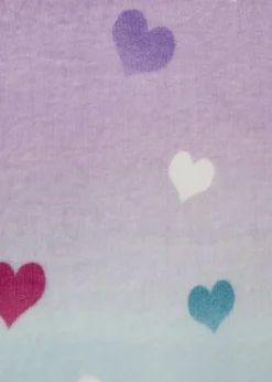 Bedlam Cosy Ombre Heart Pink Plush Duvet Cover Set