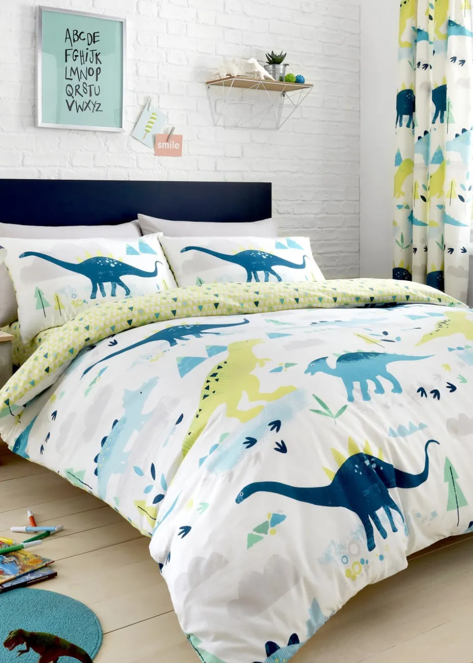 Bedlam Dino Glow in the Dark Multi Duvet Cover Set
