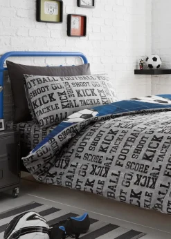 Bedlam Football Blue Duvet Cover Set