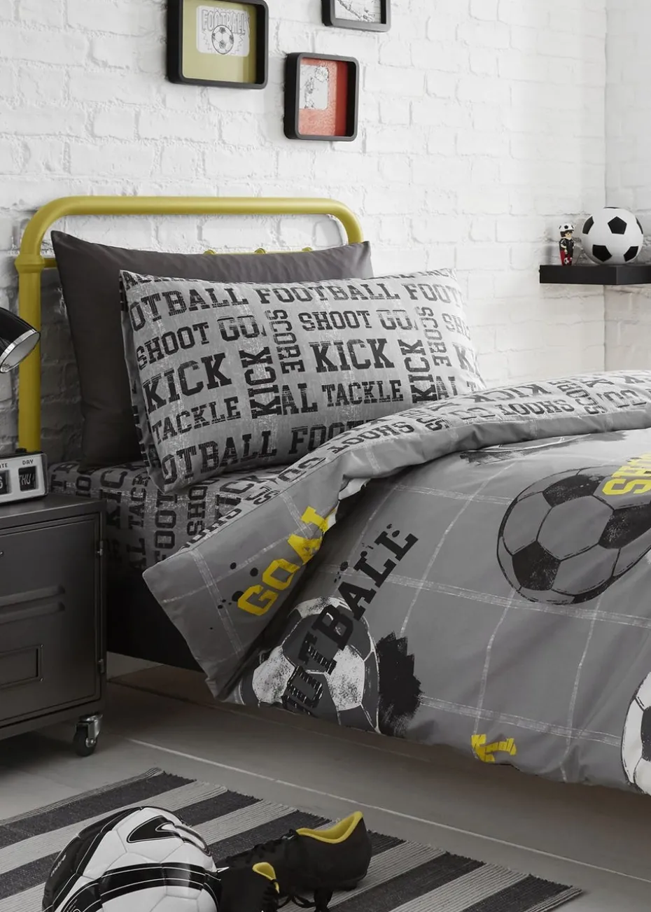Bedlam Football Grey Duvet Cover Set
