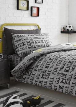 Bedlam Football Grey Duvet Cover Set