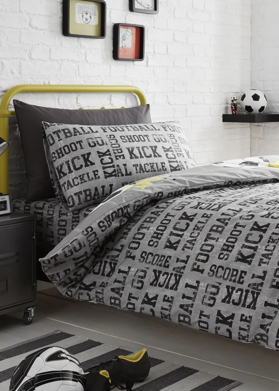 Bedlam Football Grey Duvet Cover Set