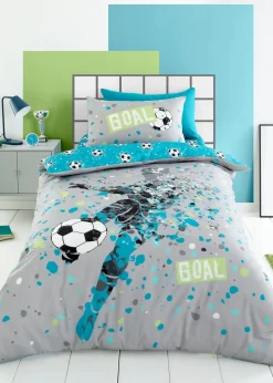 Bedlam Goal Grey Duvet Cover Set